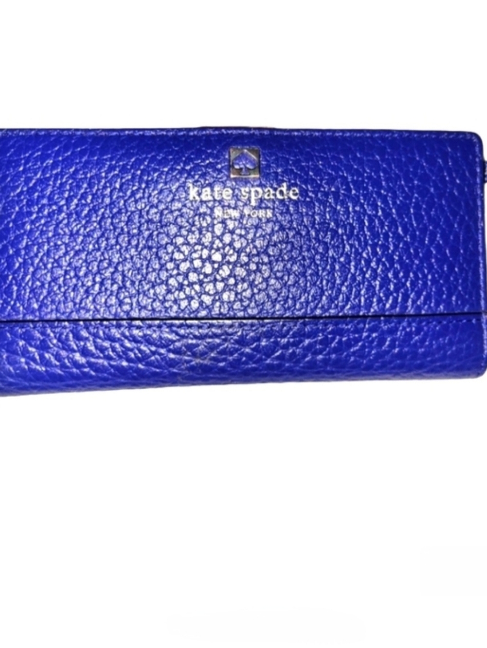Kate Spade Madison Large Slim Bi-fold Wallet/ Saffiano Leather/ Cobalt Blue